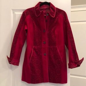 Il Fiorentino Suede Laser Cut Reversible Jacket 44